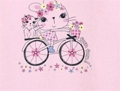 LKanin der cykler på en cykel med blomster og en kat på bagagebæreren fra Name It ballerina bike 13241602